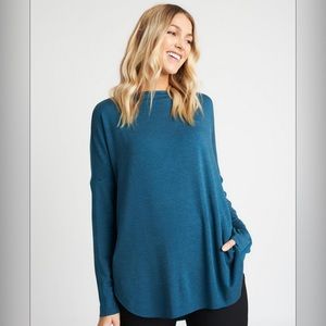 Kit and Ace Burrow Pullover Size XXS in Heather Deep Teal - gently used.